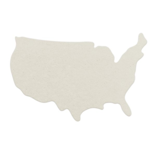 United States Pulpboard Coaster w/ Full Color Imprint, 80 pt.