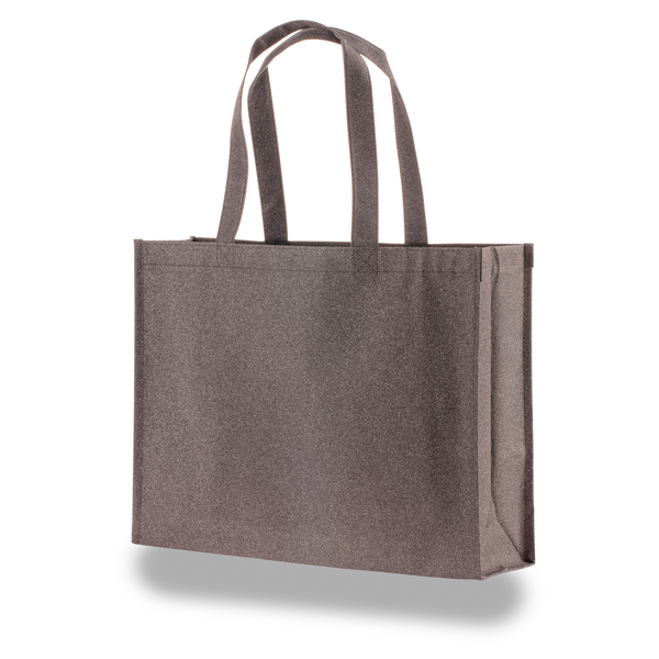 Sparkle Glitter Laminated Non Woven Tote, 17" x 13"