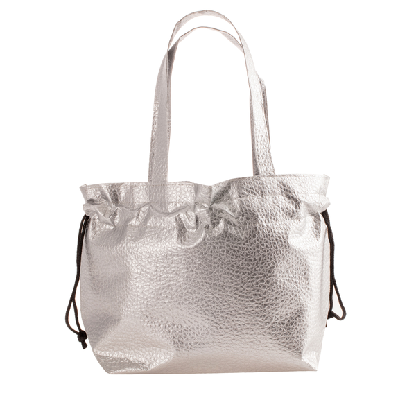 Wrap-It-Up Metallic Croc Laminated Non Woven Cinch Bag