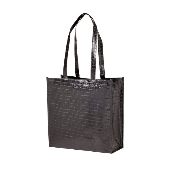Glam Metallic Croc Laminated Non Woven Shopper Tote