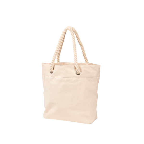 Trendy Cotton Canvas Rope Handle Tote