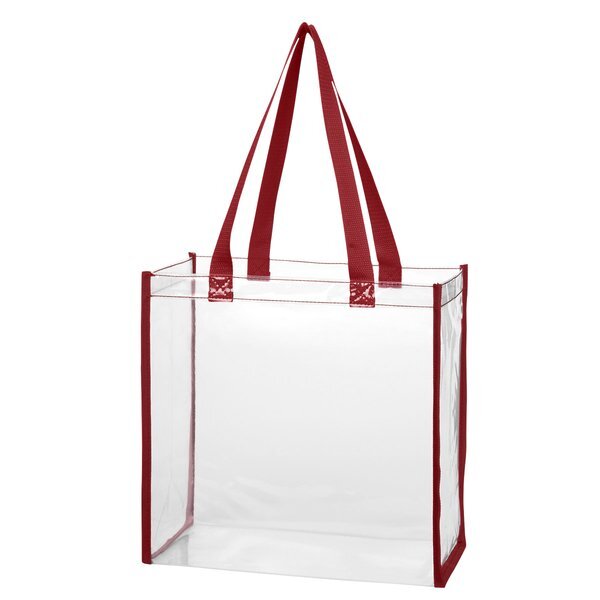 Clear Colored Trim PVC Tote