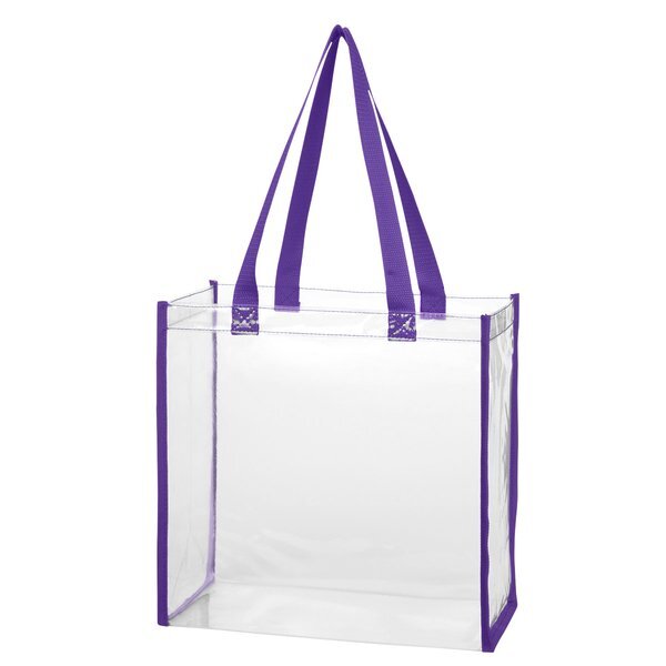 Clear Colored Trim PVC Tote