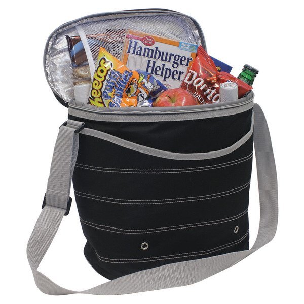Zebra Striped Polyester Cooler Bag