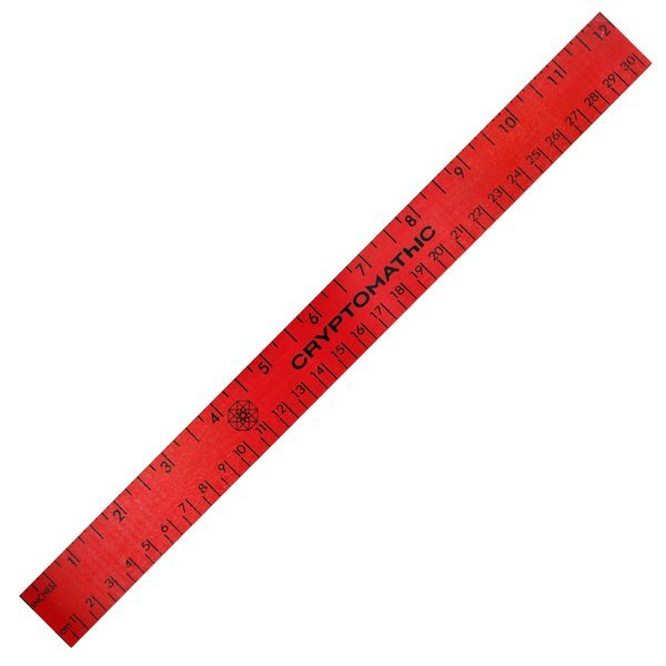 Enamel Wood Ruler with Both Scales, 12"