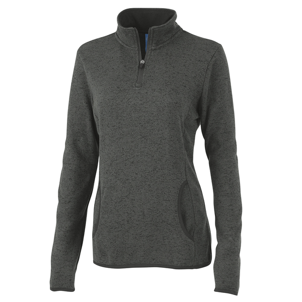 Charles River® Heathered Fleece Ladies' Quarter Zip