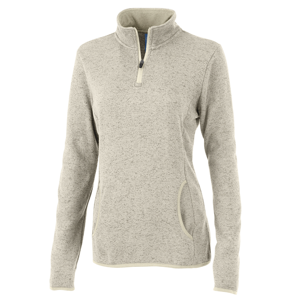 Charles River® Heathered Fleece Ladies' Quarter Zip