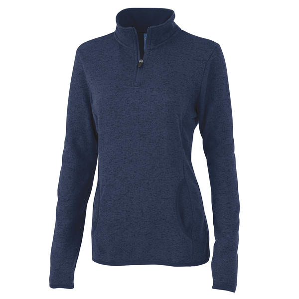 Charles River® Heathered Fleece Ladies' Quarter Zip