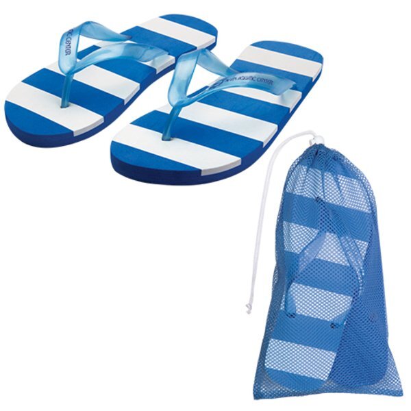 Striped Flip Flops, Adult