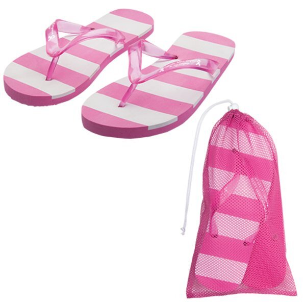 Striped Flip Flops, Adult