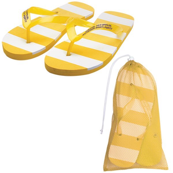 Striped Flip Flops, Adult