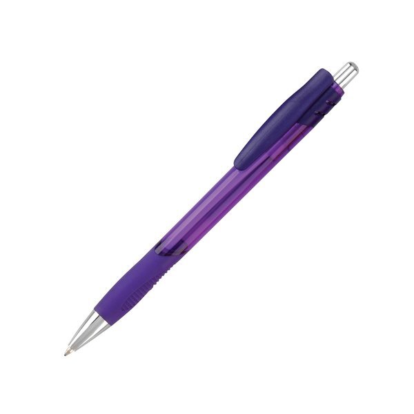 Metro Translucent Rubber Grip Retractable Pen