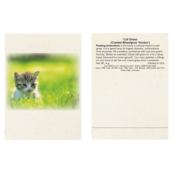 Cat Grass Seed Packet