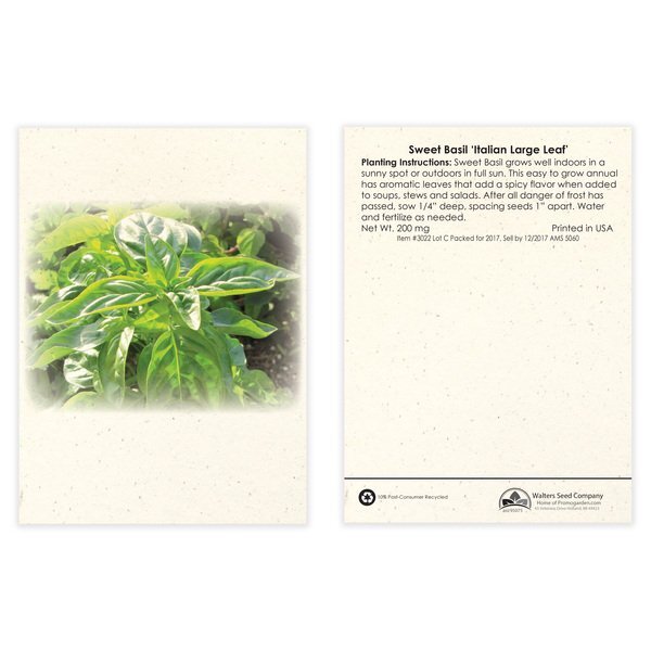 Sweet Basil Seed Packet