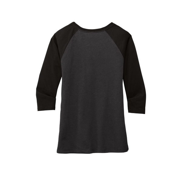 District Made® Perfect Tri™ Ladies' 3/4-Sleeve Raglan