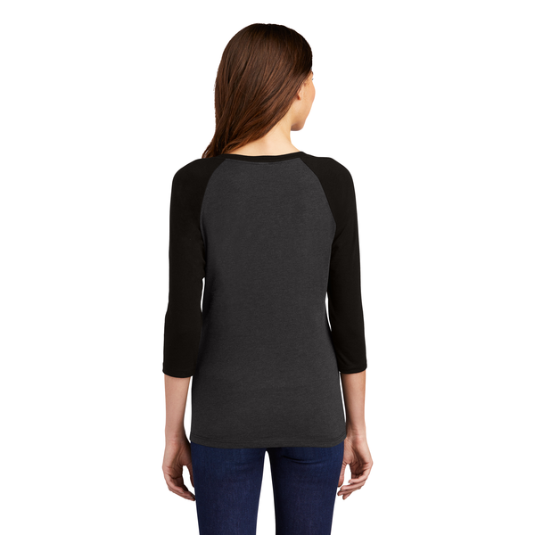District Made® Perfect Tri™ Ladies' 3/4-Sleeve Raglan