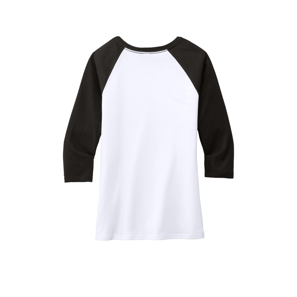 District Made® Perfect Tri™ Ladies' 3/4-Sleeve Raglan