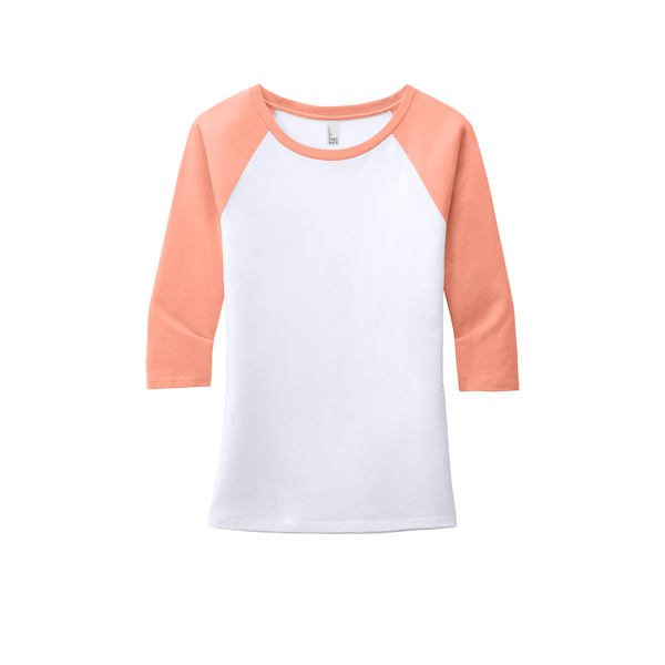 District Made® Perfect Tri™ Ladies' 3/4-Sleeve Raglan
