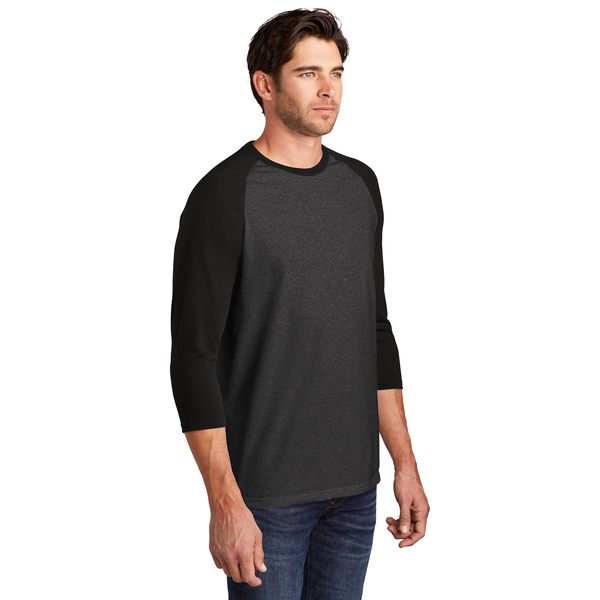 District Made® Perfect Tri™ Men's 3/4-Sleeve Raglan
