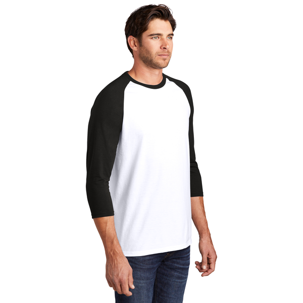District Made® Perfect Tri™ Men's 3/4-Sleeve Raglan