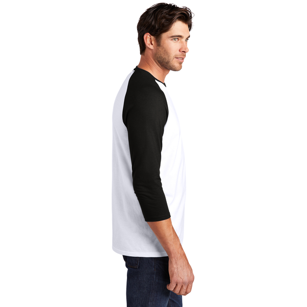 District Made® Perfect Tri™ Men's 3/4-Sleeve Raglan