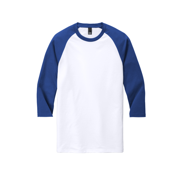 District Made® Perfect Tri™ Men's 3/4-Sleeve Raglan