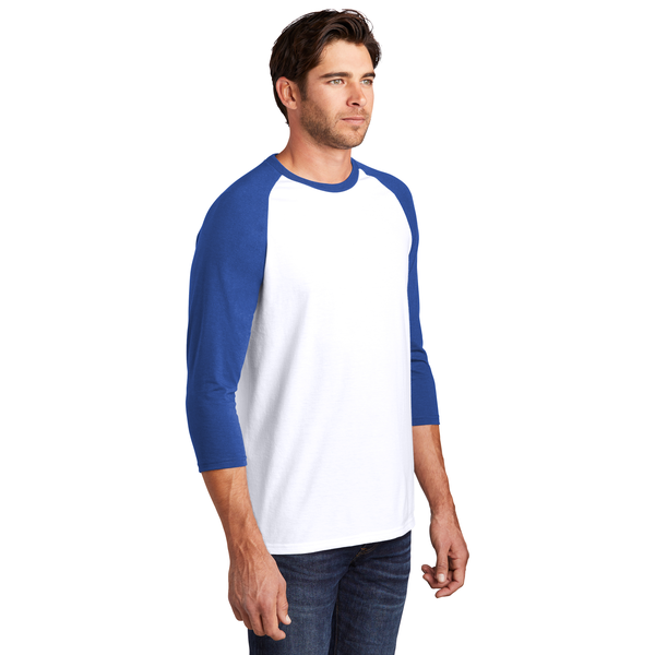 District Made® Perfect Tri™ Men's 3/4-Sleeve Raglan