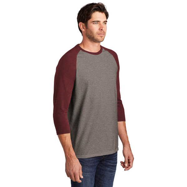 District Made® Perfect Tri™ Men's 3/4-Sleeve Raglan