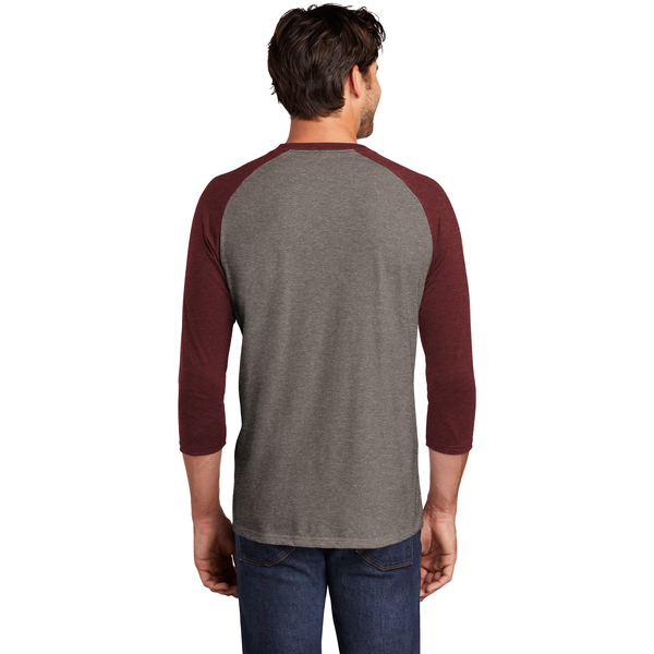 District Made® Perfect Tri™ Men's 3/4-Sleeve Raglan