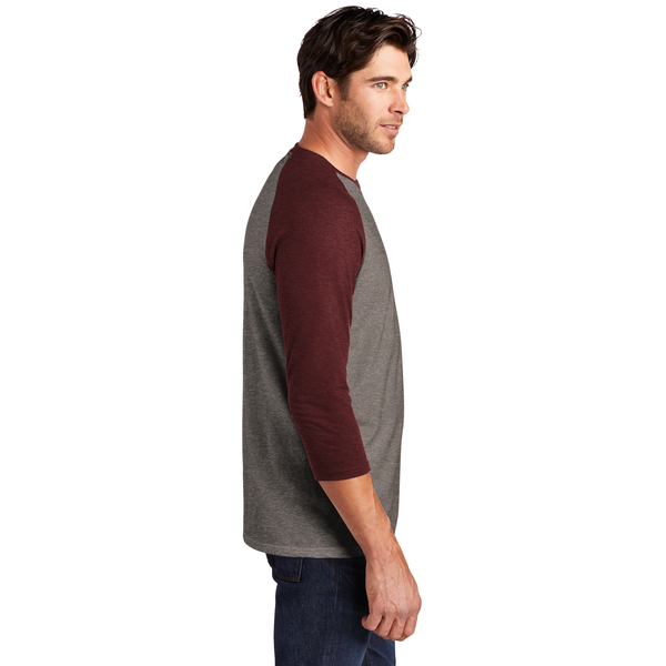 District Made® Perfect Tri™ Men's 3/4-Sleeve Raglan