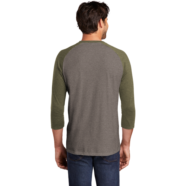 District Made® Perfect Tri™ Men's 3/4-Sleeve Raglan