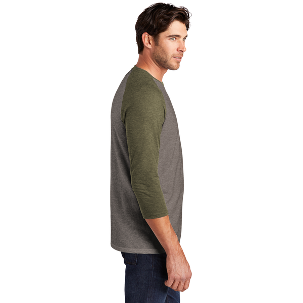 District Made® Perfect Tri™ Men's 3/4-Sleeve Raglan