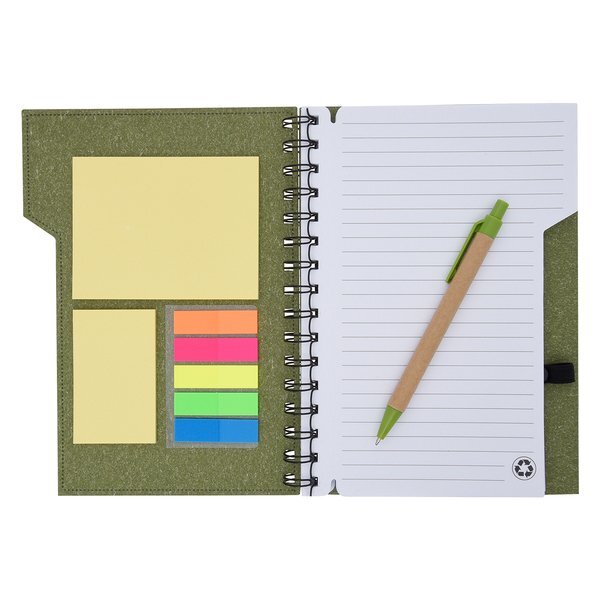 Inspire Spiral Notebook Sticky Pad Pen Combo