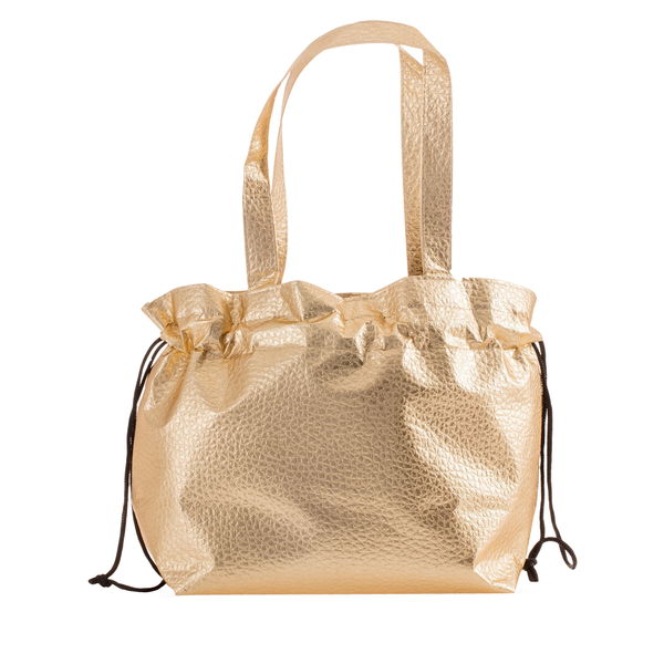 Wrap-It-Up Metallic Croc Laminated Non Woven Cinch Bag