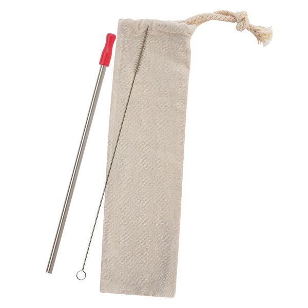 Stainless Straw Kit with Cotton Pouch