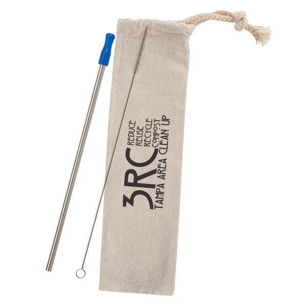 Stainless Straw Kit with Cotton Pouch