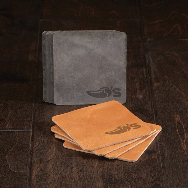 Tanner Leather Coaster, Set of 4