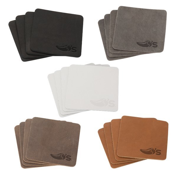 Tanner Leather Coaster, Set of 4