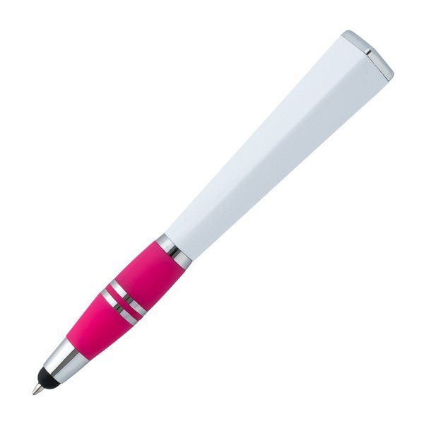 Twist Action Square Ad Pen with Stylus