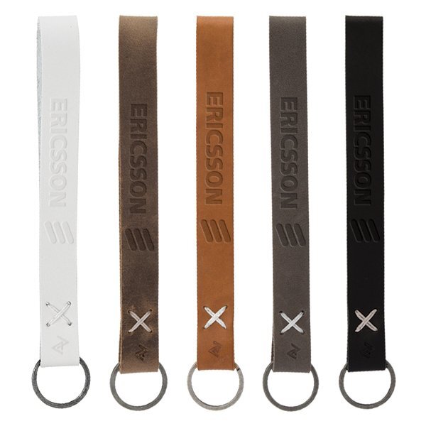 Hayward Leather Wrist Keychain w/ Metal Split Ring