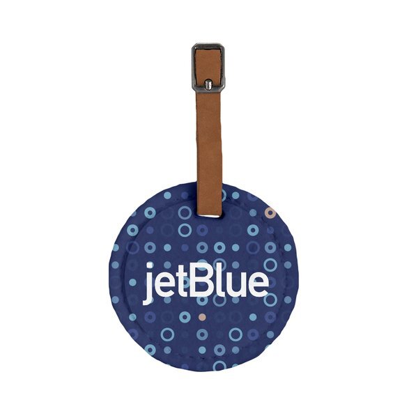 Hayes Recycled Dye-Sublimated Felt Round Luggage Tag