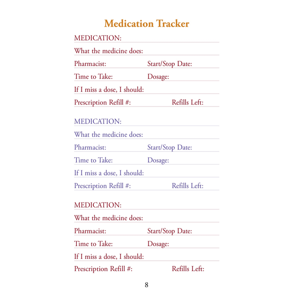 Health Organizer and Med Tracker Better Book™