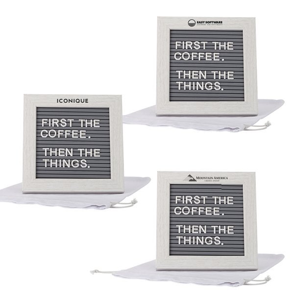 Cipher Wood Frame w/ Plastic Letter Board