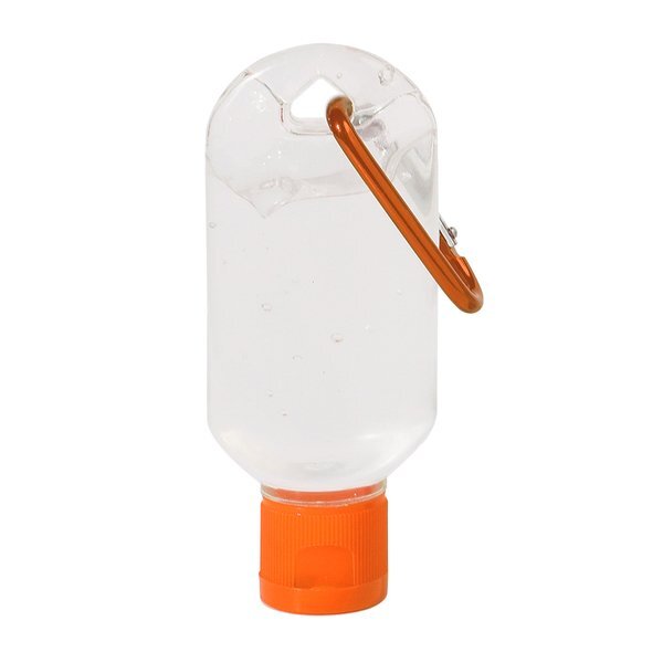 Antibacterial Hand Sanitizer Gel with Carabiner, 1.8oz.