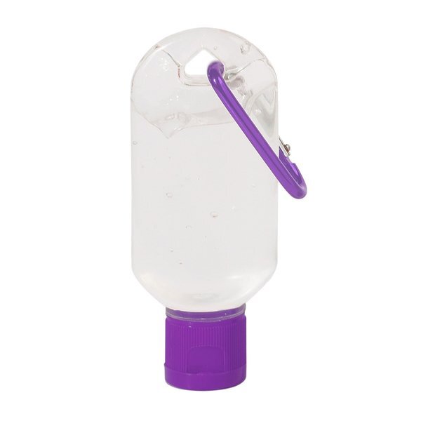 Antibacterial Hand Sanitizer Gel with Carabiner, 1.8oz.