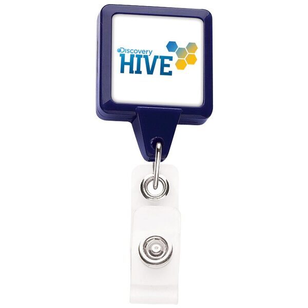 Premium Square Badgeholder, Alligator Clip