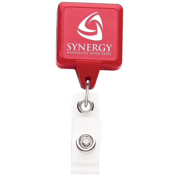 Premium Square Badgeholder, Alligator Clip