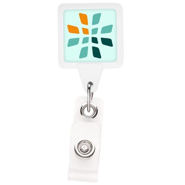 Premium Square Badgeholder, Alligator Clip