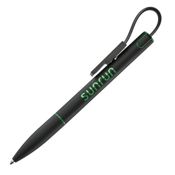 Stowaway Metal Pen & Charging Cable