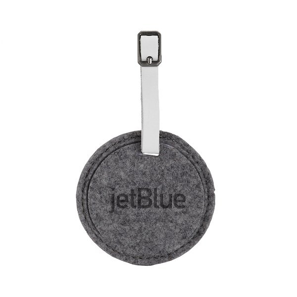Juniper Recycled Felt Round Luggage Tag
